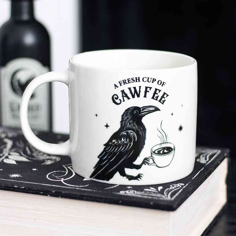 Something Different - Fresh Cup of Cawfee Raven Tasse - Mehrfarben